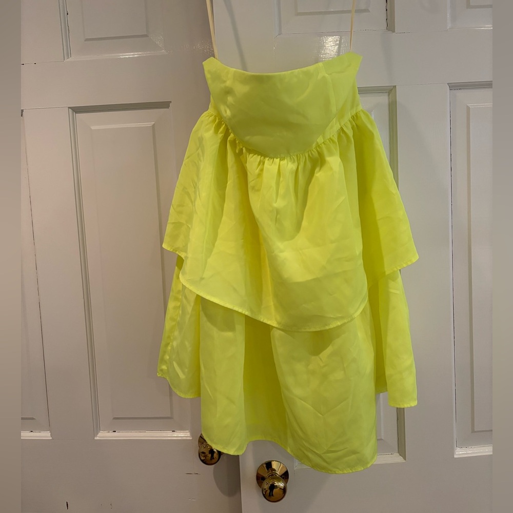 Crosby by Molly Burch Lime Strapless Dress